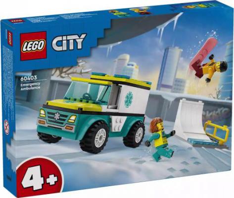 LEGO City Ambulance en snowboarder - 60403A (60403A) — 79 stukjes, huren vanaf €1,25/week