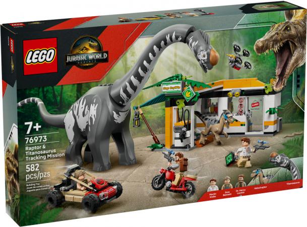 LEGO Bouwstenen 0000-1000 Juraccic World Raptor en Titanosaurus opsporingsmissie (76973) — 582 stukjes, huren vanaf €6,25/week