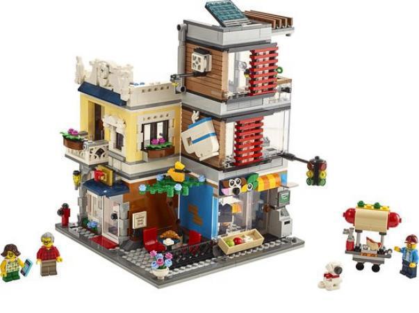 LEGO Creator 3-in-1 Creator Woonhuis, Dierenwinkel en Cafe - 31097D (31097D), huren vanaf €4,00/week