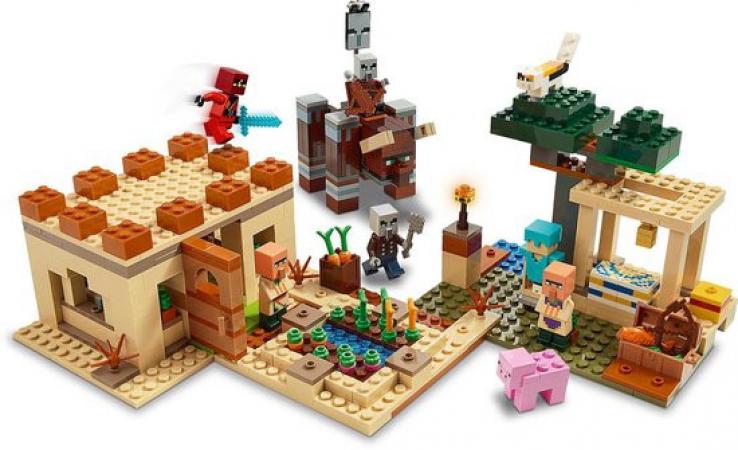 LEGO Bouwstenen 0000-1000 Minecraft De Illager Overval (21160), huren vanaf €3,25/week