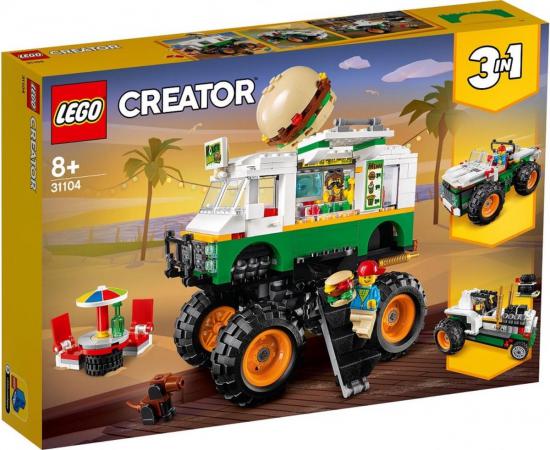 LEGO Creator 3-in-1 Creator Hamburger Monstertruck (31104), huren vanaf €3,25/week