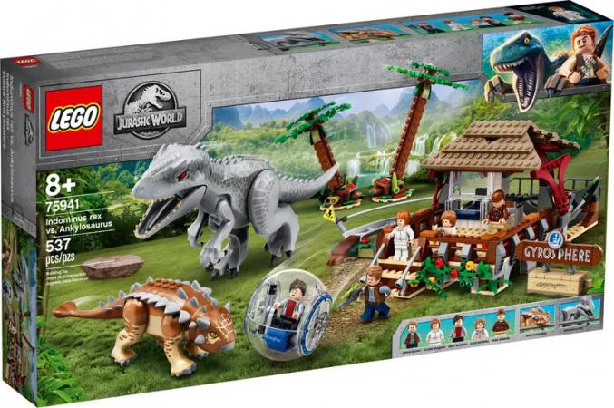LEGO Bouwstenen 0000-1000 Jurassic Park Indominus Rex vs. Ankylosaurus (75941) — 537 stukjes, huren vanaf €4,75/week