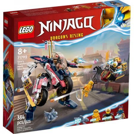 LEGO Ninjago Soras transformerende mecharacemotor - 71792-NEW (71792) — 384 stukjes, huren vanaf €3,75/week