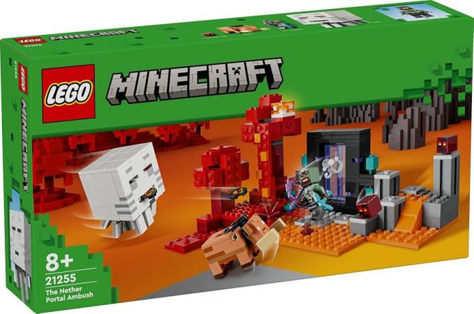 LEGO Bouwstenen 0000-1000 Minecraft Hinderlaag bij het Nether-portaal (21255), huren vanaf €3,50/week