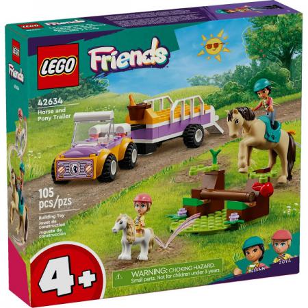 LEGO Friends Paard en pony aanhangwagen - 42634-NEW (42634) — 105 stukjes, huren vanaf €2,00/week